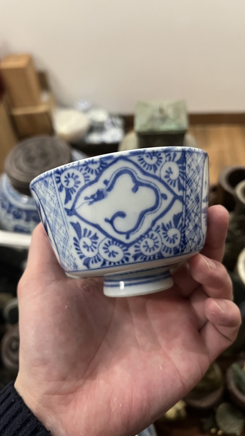 古玩陶瓷晚清青花蓋碗拍賣,當前價格299元