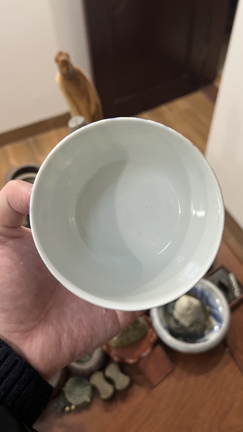 古玩陶瓷晚清青花蓋碗拍賣,當前價格299元