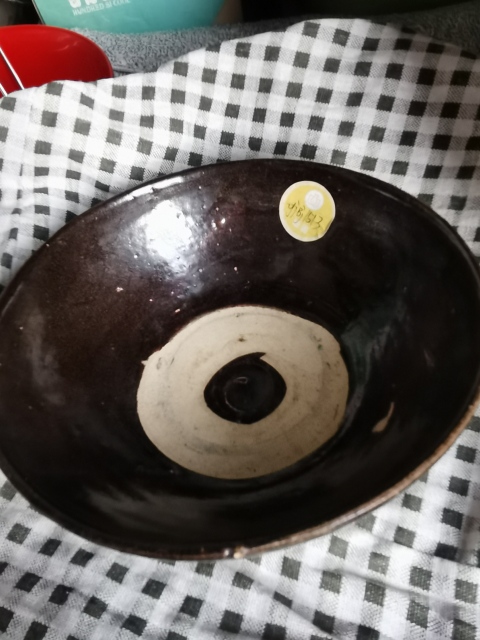 古玩陶瓷元代醬釉碗拍賣，當前價格500元