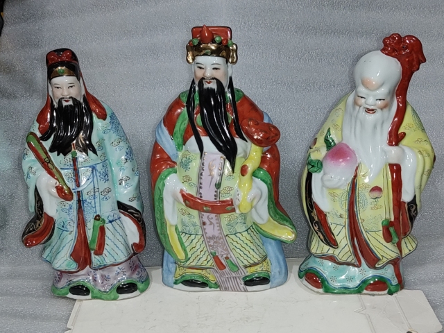 域鉴古玩】双十一秒杀福禄寿三星人物塑像拍卖价格/图片/值多少钱