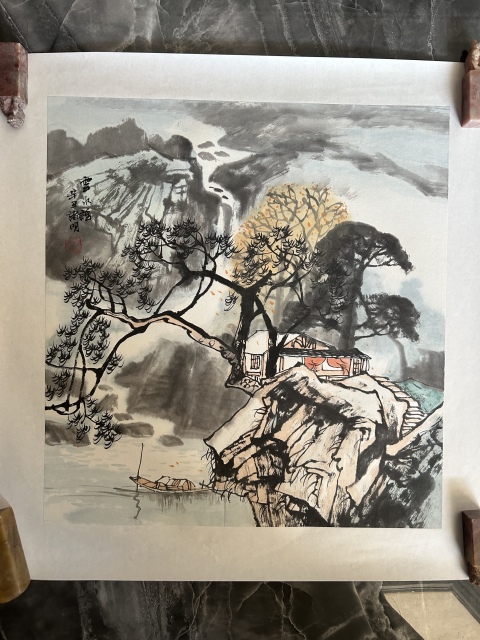 古玩字畫諸明山水《云水謠》拍賣,當(dāng)前價(jià)格450元