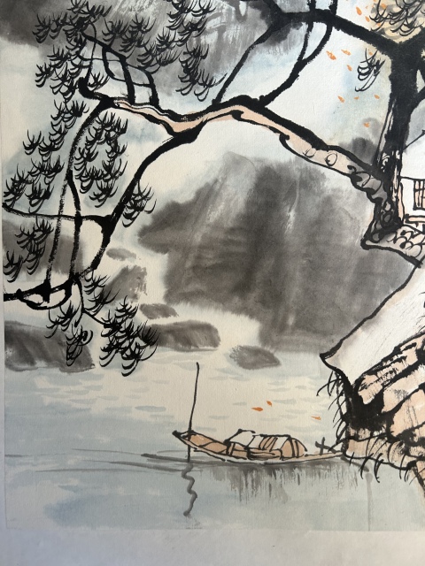 古玩字畫諸明山水《云水謠》拍賣,當(dāng)前價(jià)格450元