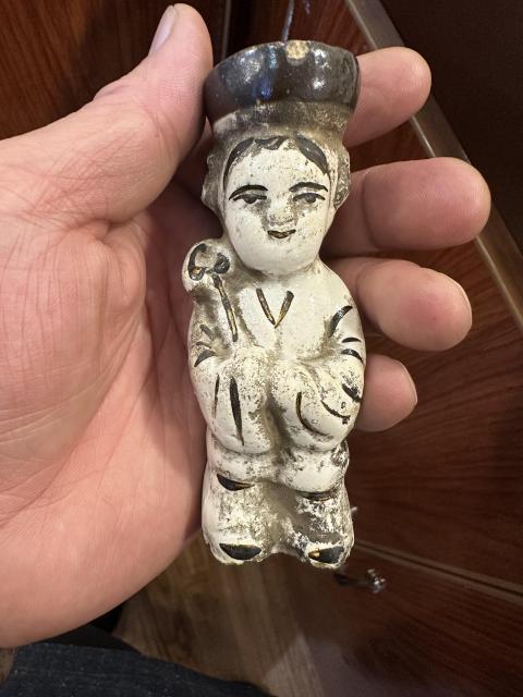 古玩陶瓷晚清民國磁州窯人物香插拍賣，當(dāng)前價格505元