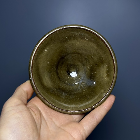 古玩陶瓷磁州窯青釉茶盞拍賣,當前價格4500元