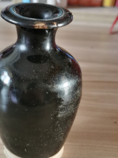 古玩陶瓷磁州窯黑釉撇口瓶拍賣,當前價格800元