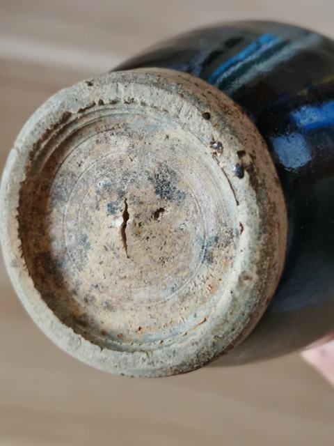 古玩陶瓷磁州窯黑釉撇口瓶拍賣,當前價格800元