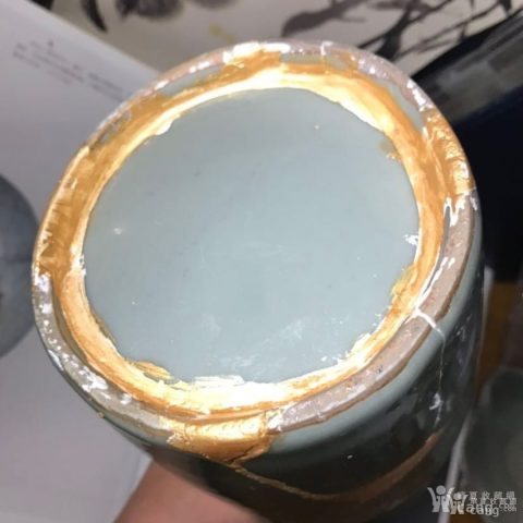 古玩陶瓷龍泉青瓷鳳耳紙槌瓶拍賣，當前價格18889元