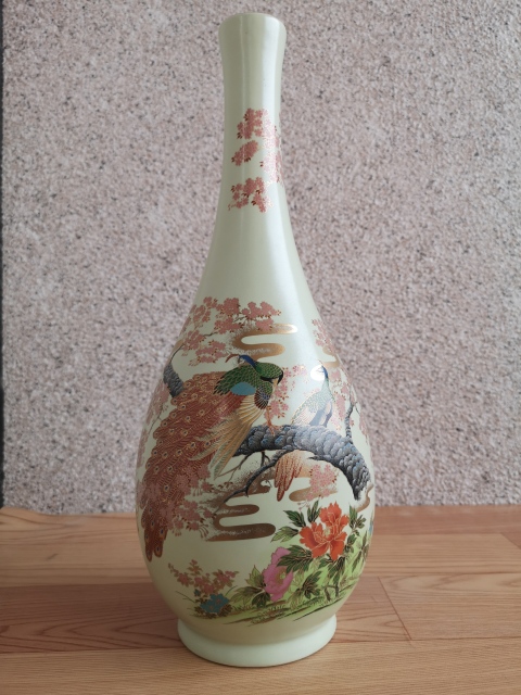 古玩陶瓷花鳥紋瓶拍賣，當前價格480元
