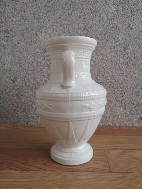 古玩陶瓷白釉雙耳瓶拍賣,當前價格450元