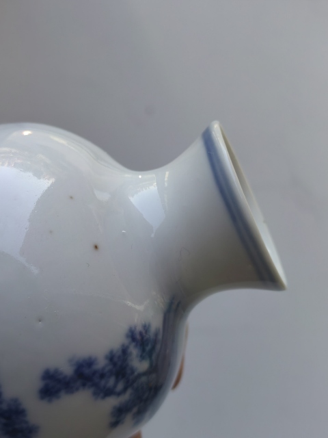 古玩陶瓷人物紋青花梅瓶拍賣，當(dāng)前價(jià)格8000元