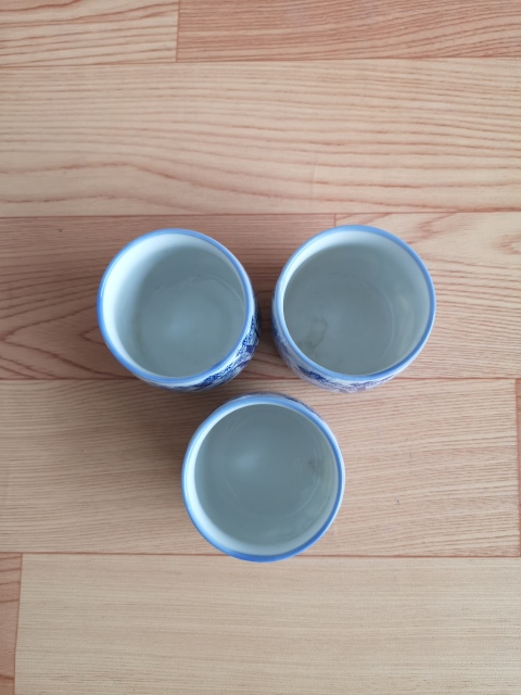 古玩陶瓷竹紋青花杯拍賣，當前價格160元