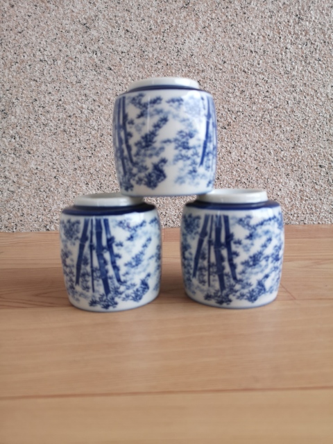 古玩陶瓷竹紋青花杯拍賣，當前價格160元