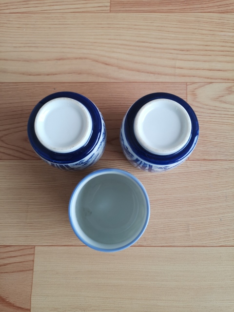 古玩陶瓷竹紋青花杯拍賣，當前價格160元