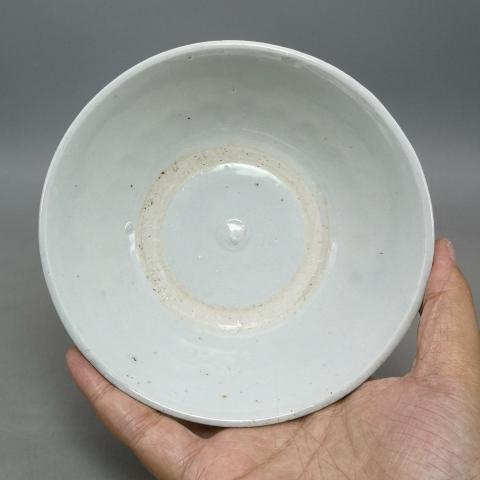 古玩陶瓷明末清初白釉印花碗拍賣，當前價格880元