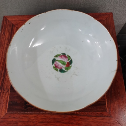 古玩陶瓷晚清花卉紋粉彩碗拍賣，當前價格660元