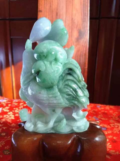 古玩玉器天然翡翠雕“吉祥如意”擺件拍賣,當前價格45000元