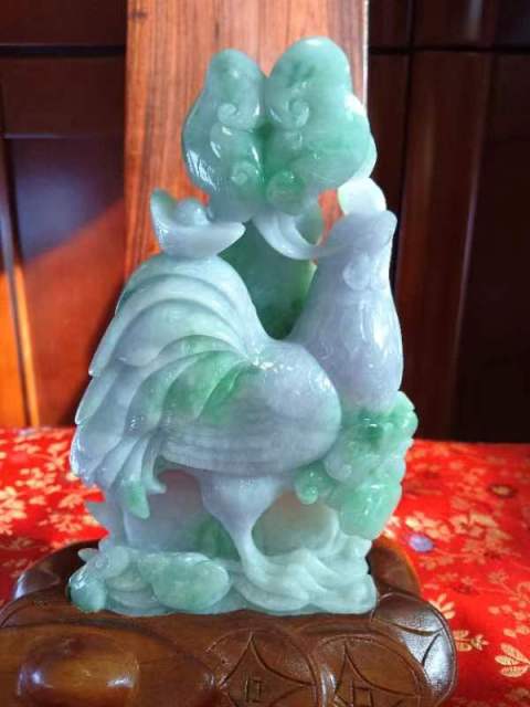 古玩玉器天然翡翠雕“吉祥如意”擺件拍賣,當前價格45000元