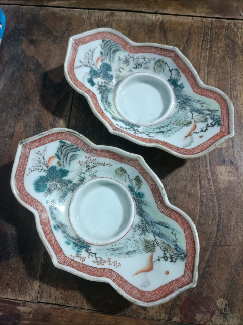 古玩陶瓷粉彩茶船拍賣,當前價格18888元