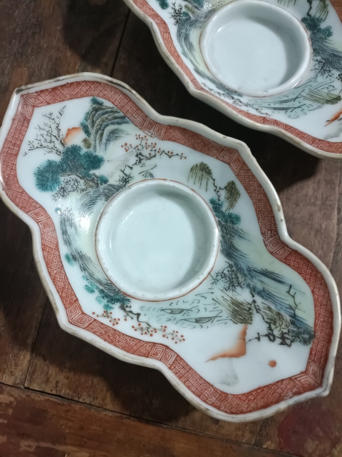 古玩陶瓷粉彩茶船拍賣,當前價格18888元