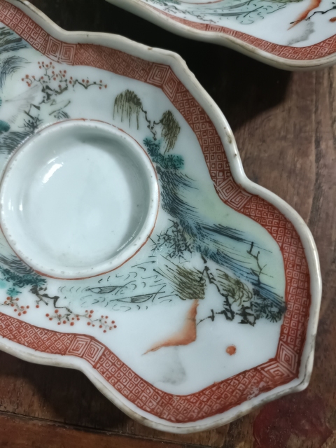古玩陶瓷粉彩茶船拍賣,當前價格18888元