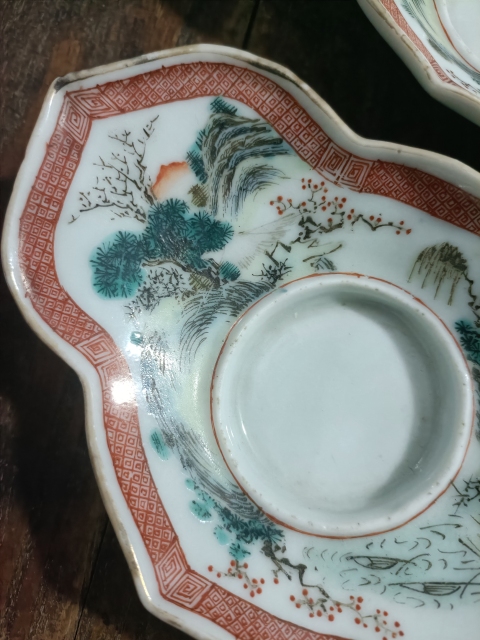 古玩陶瓷粉彩茶船拍賣,當前價格18888元