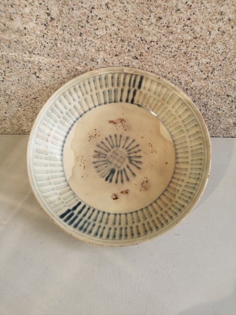 古玩陶瓷清早期青花盤拍賣,當前價格580元