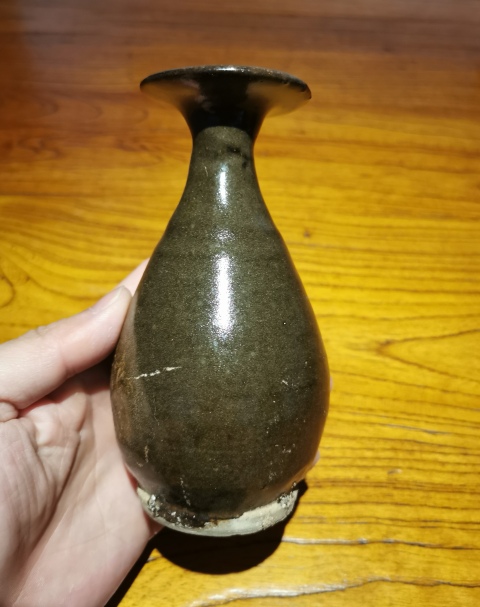 古玩陶瓷元茶葉末釉玉壺春瓶拍賣，當前價格760元