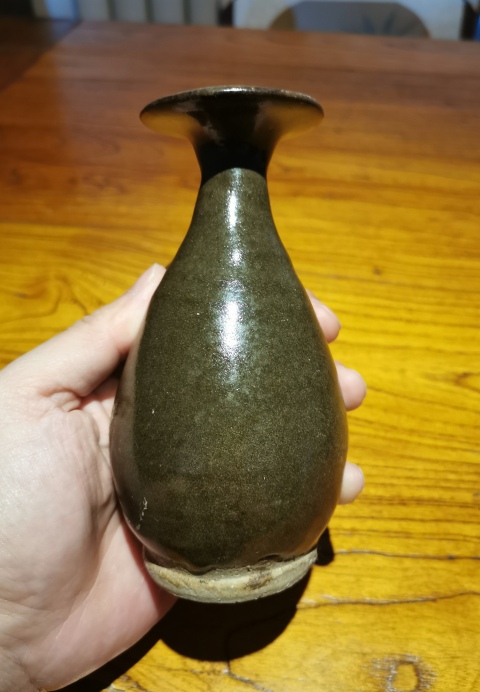 古玩陶瓷元茶葉末釉玉壺春瓶拍賣，當前價格760元