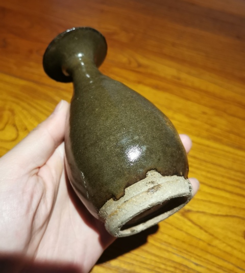 古玩陶瓷元茶葉末釉玉壺春瓶拍賣，當前價格760元
