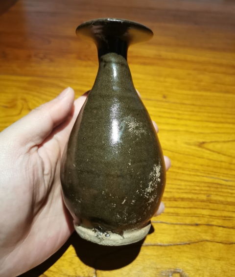 古玩陶瓷元茶葉末釉玉壺春瓶拍賣，當前價格760元