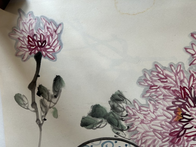 古玩字畫(huà)謝會(huì)彤《菊香圖》拍賣(mài),當(dāng)前價(jià)格455元
