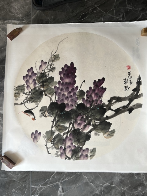 古玩字畫謝會彤《佳果》拍賣,當前價格455元