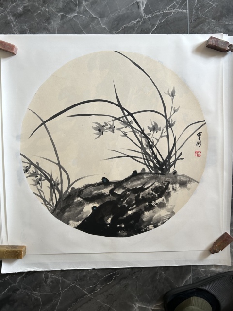 古玩字畫謝會彤《蘭花》拍賣,當前價格455元