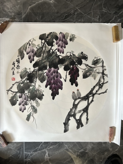 古玩字畫謝會彤《碩果》拍賣,當(dāng)前價格450元