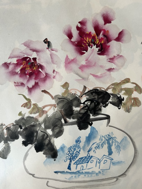 古玩字畫(huà)謝會(huì)彤《賞花圖》拍賣(mài),當(dāng)前價(jià)格455元