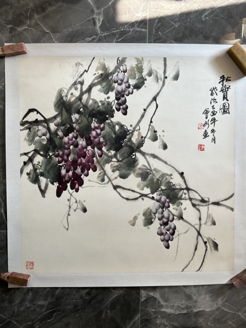 古玩字畫謝會彤《秋實圖》拍賣，當前價格450元