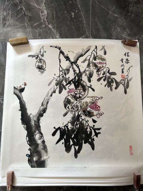 古玩字畫謝會彤《佳果》拍賣,當前價格455元