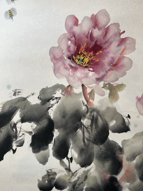 古玩字畫謝會彤《富貴花開》拍賣，當前價格455元