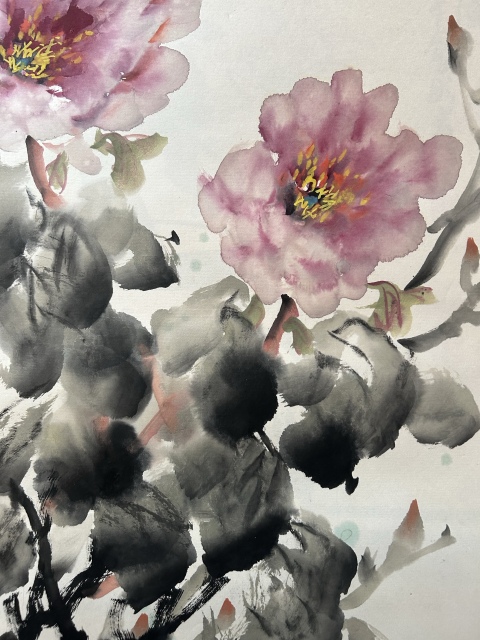 古玩字畫謝會彤《富貴花開》拍賣，當前價格455元