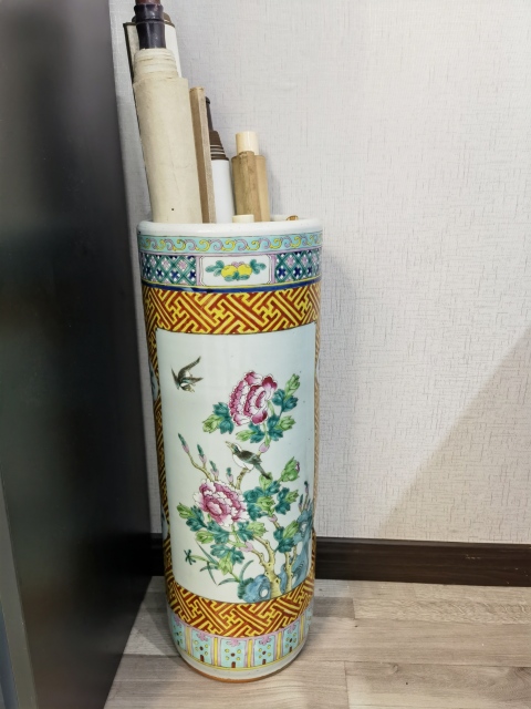 古玩陶瓷60厘米粉彩花鳥紋大箭筒拍賣,當前價格19800元