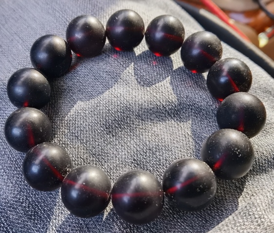 古玩雜項天然翳珀手串拍賣，當前價格1850元