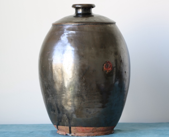 古玩陶瓷磁州窯窯變黑釉梅瓶拍賣，當(dāng)前價(jià)格2999元