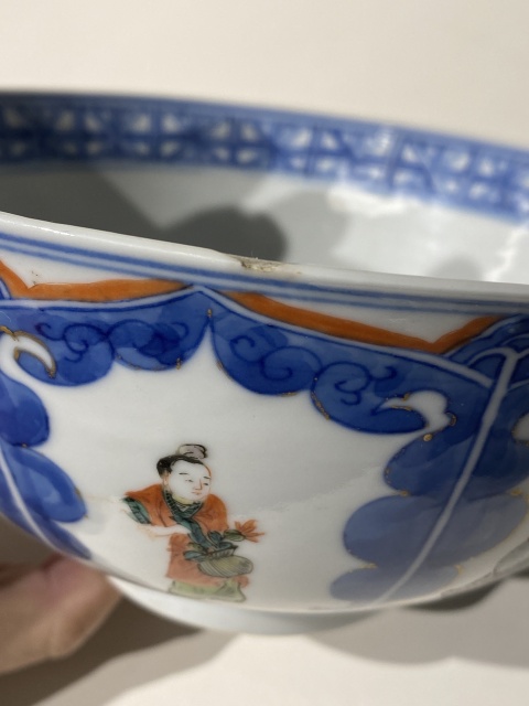 古玩陶瓷青花五彩碗拍賣，當前價格9999元