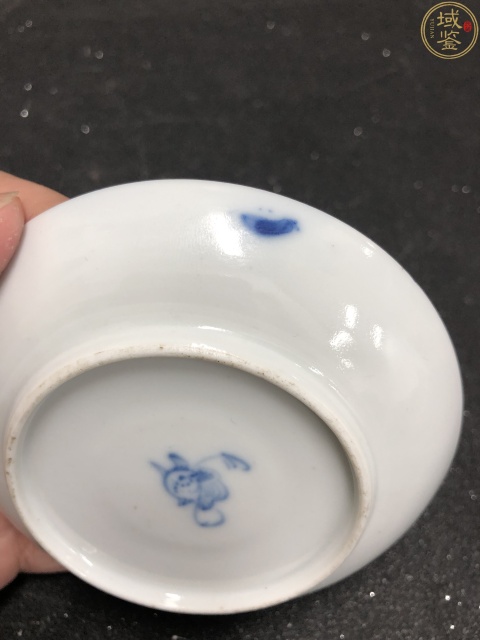 古玩陶瓷細路精品青花漁樵耕讀紋盤拍賣，當前價格850元