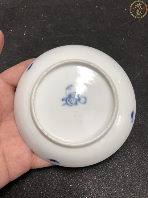 古玩陶瓷細路精品青花漁樵耕讀紋盤拍賣，當前價格850元