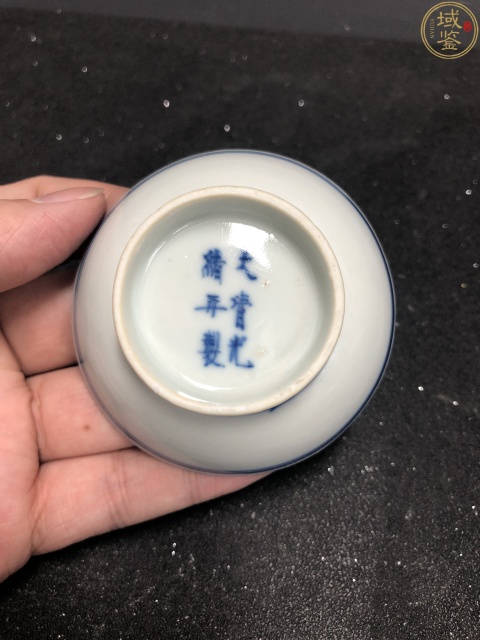 古玩陶瓷一對光緒本朝官窯制式青花纏枝花卉筆添拍賣，當前價格5000元