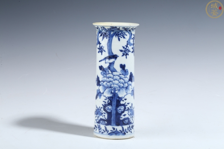古玩陶瓷王步風格青花花鳥紋香筒拍賣，當前價格2580元