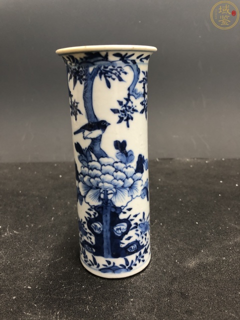 古玩陶瓷王步風格青花花鳥紋香筒拍賣，當前價格2580元