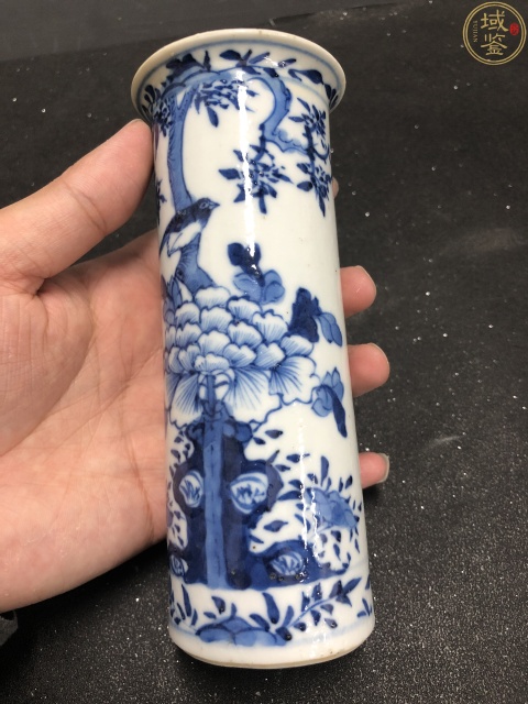古玩陶瓷王步風格青花花鳥紋香筒拍賣，當前價格2580元