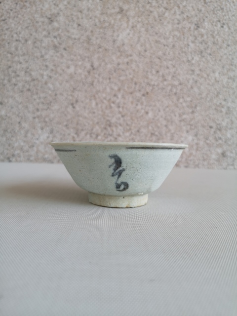 古玩陶瓷青花花卉紋茶碗拍賣，當前價格1600元